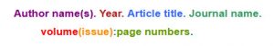 Basic CSE citation for print journal articles