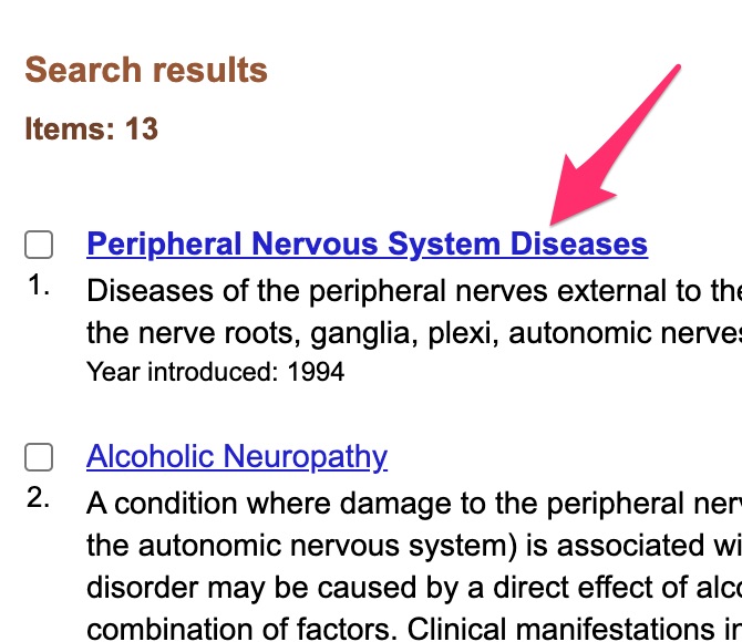 Results for Peripheral Nervous System Diseases