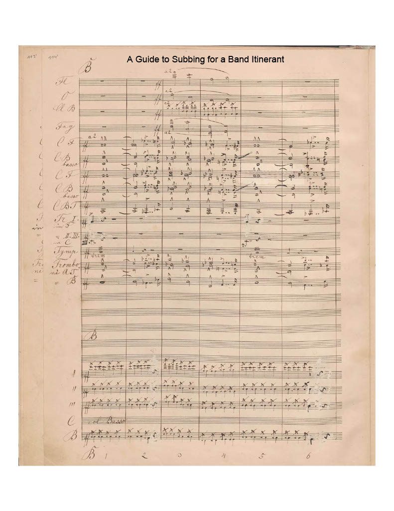 Cover image for Band Itinerant Substitute Handbook