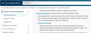 Image of DynaMedex Acute Abdominal Pain in adults topic page.