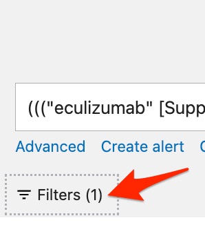 A screenshot of the "filters" button.
