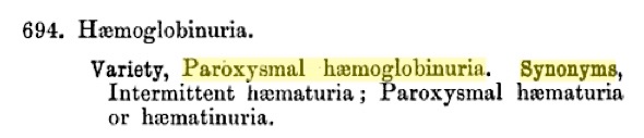 Definition from "The Nomenclature of Diseases"