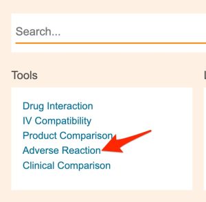 A screenshot of the "Tools" menu in Clinical Pharmacology.