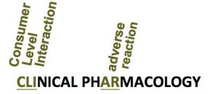 An image shows the words "Consumer," "Language," and "Interactions" coming from the letters "C," "L," and "I" in the word "clinical and the words "Adverse, " and "reactions" coming from the letters "A" and "R" in the word "Pharmacology."