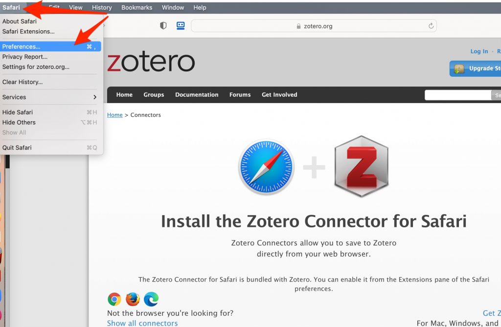 Installing the Connect Fonts with Safari browser extension