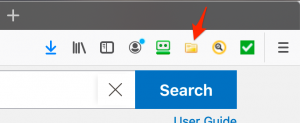 Screenshot showing the Zotero "folder" icon.