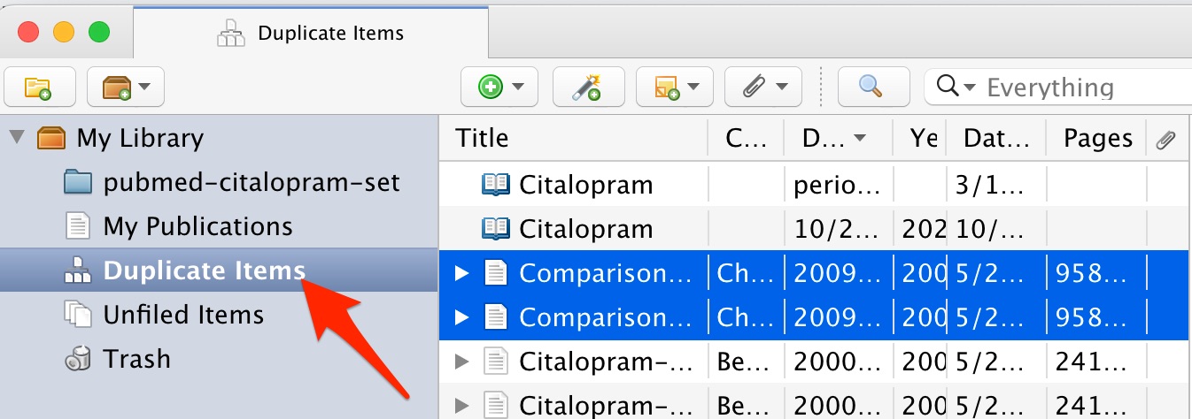 5. Merging Duplicates – Zotero Tutorial