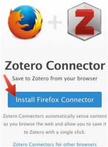 A screenshot with an arrow pointing to the "Install Firefox Connector" button.