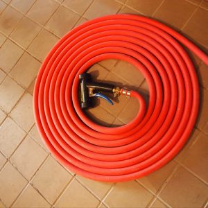 red garden hose