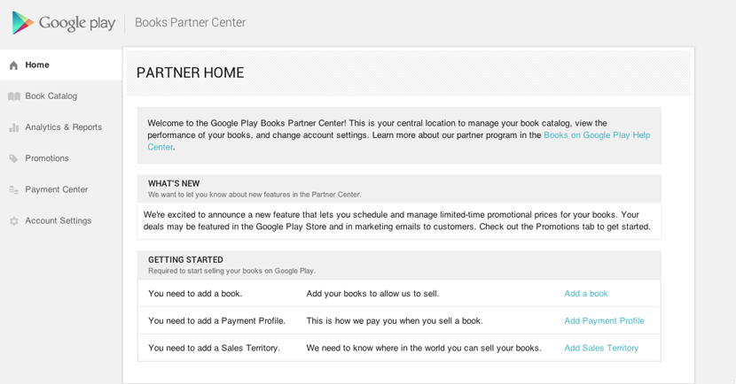 Google Books Partner Center